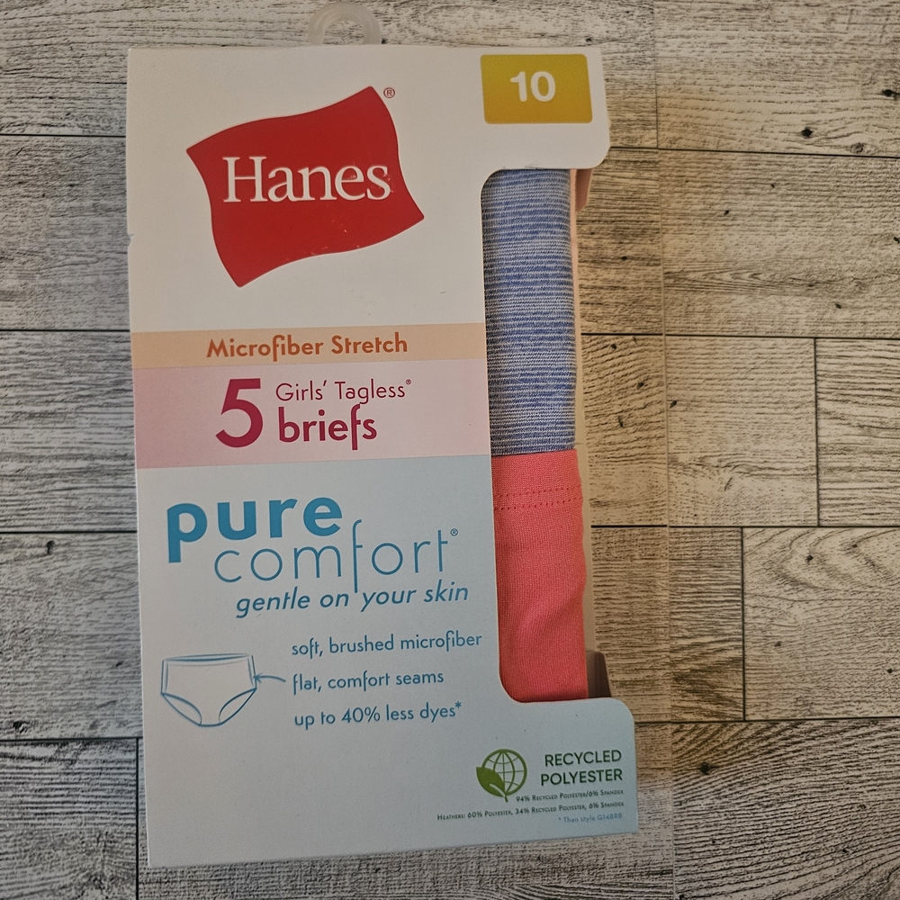 Hanes Microfiber Stretch Briefs - Pink and Blue